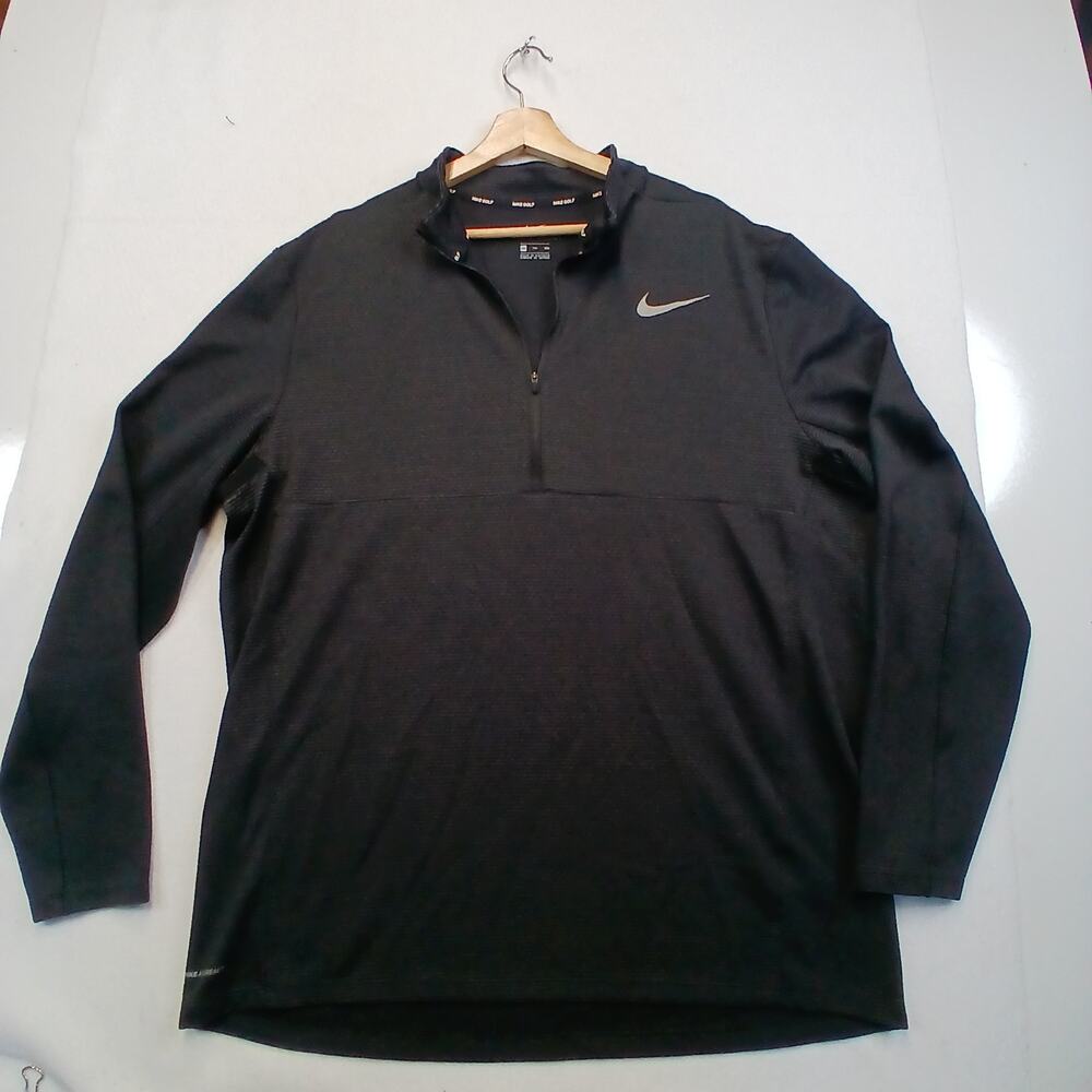 Nike Golf AeroReact Half Zip Pullover Mens XXL Black Long Sleeve 854336